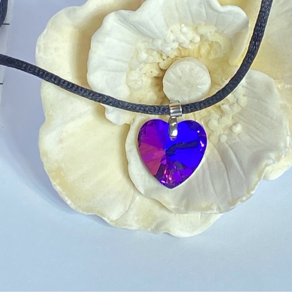 6for$20❤️Elegant Purple and Blue heart Pendant car charm - Picture 4 of 7
